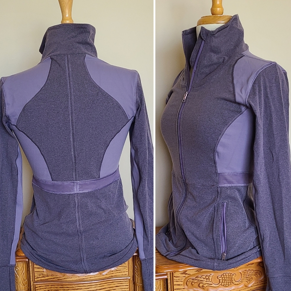 CALIA Core Heather Fitness Purple Zip-Up Jacket
